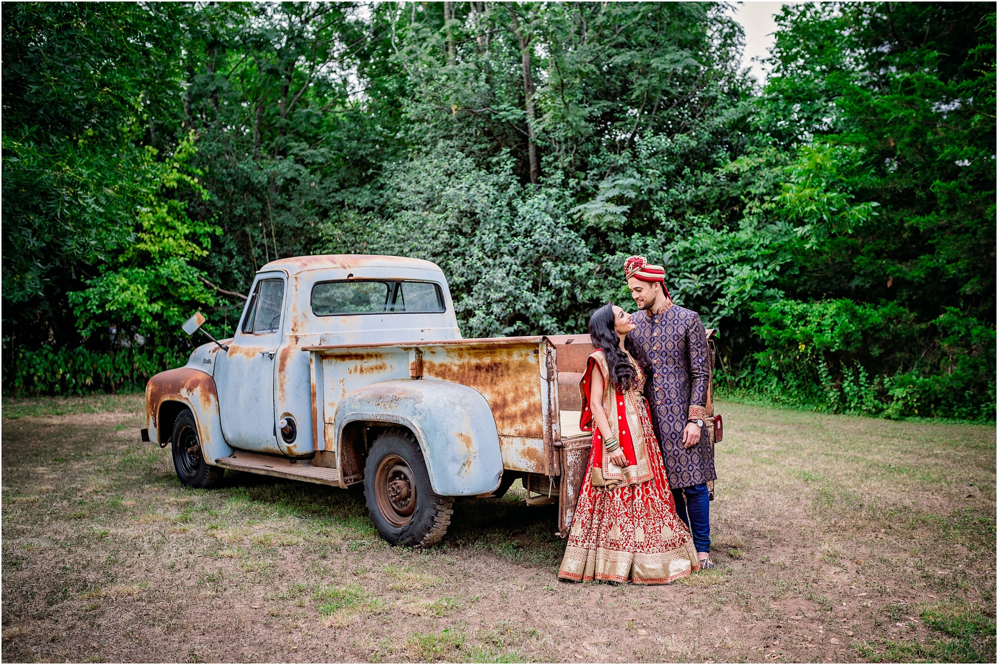 Indian Couple By Old Ford Truck Austin Texas Maegan Kylie