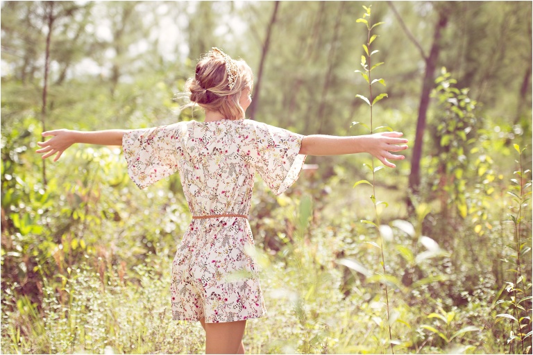 Creative Photoshoot of girl in forest in Grand Cayman Austin Texas Photographer