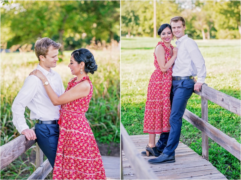 Couple photoshoot on bridge in Austin Texas