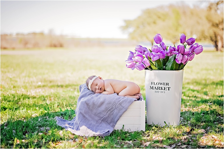 Newborn Photography Natural Light Photographer in Austin Texas Baby Girl