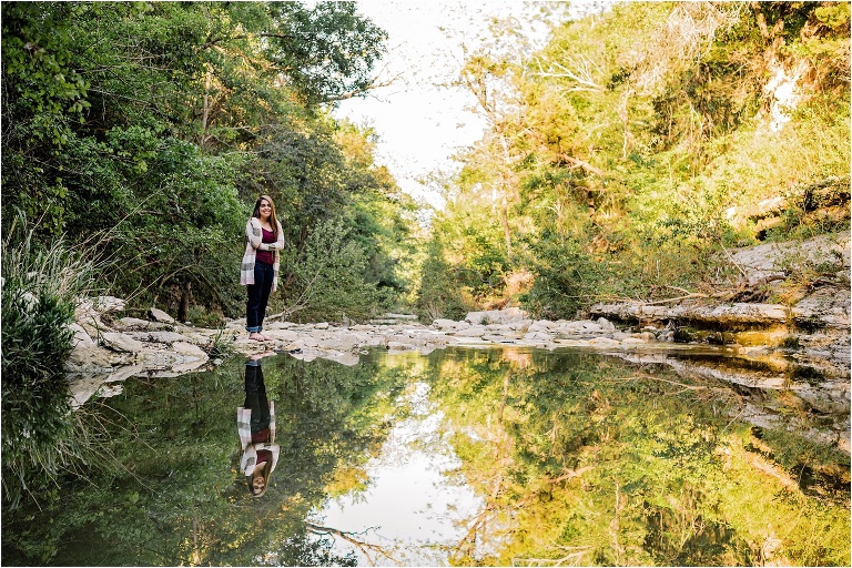 North Austin Senior Portrait Session at Creek by Natural Light North Austin Photographer