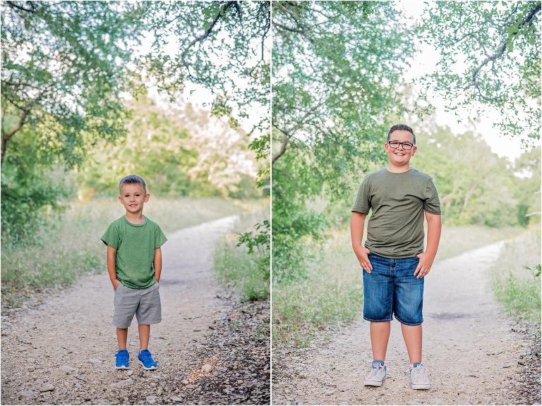 Brothers at Family Photoshoot by Natural Light Photographer in Georgetown Texas