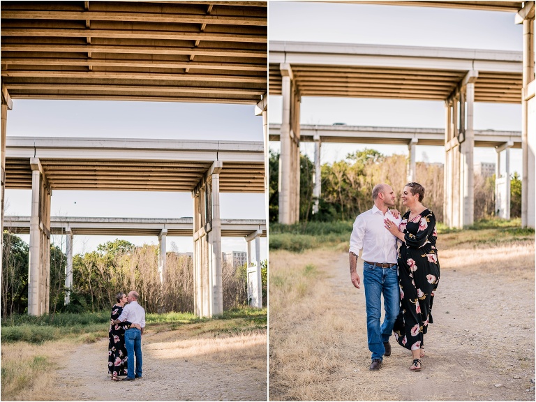 Couple in Georgetown Texas during natural light portrait photoshoot