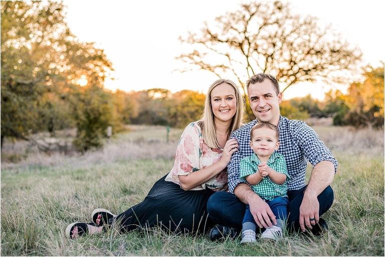 Beautiful family during Christmas photoshoot in Cedar Park Texas by natural light portrait photographer