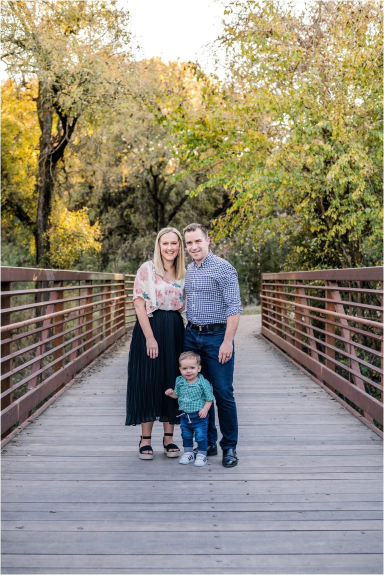 Beautiful family during Christmas photoshoot in Cedar Park Texas by natural light portrait photographer